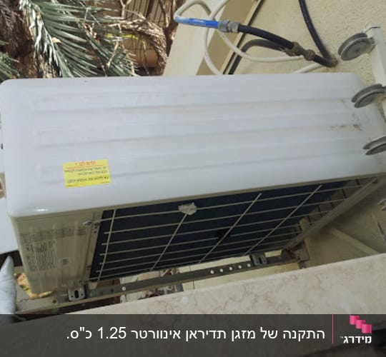 יחידת מזגן חיצונית מותקנת על קיר